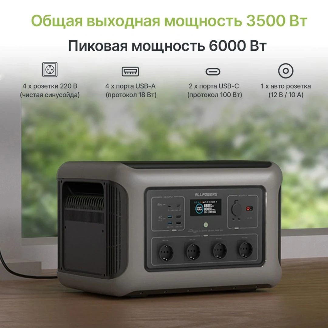 Портативная электростанция Allpowers R3500-V2 — ракурс 5