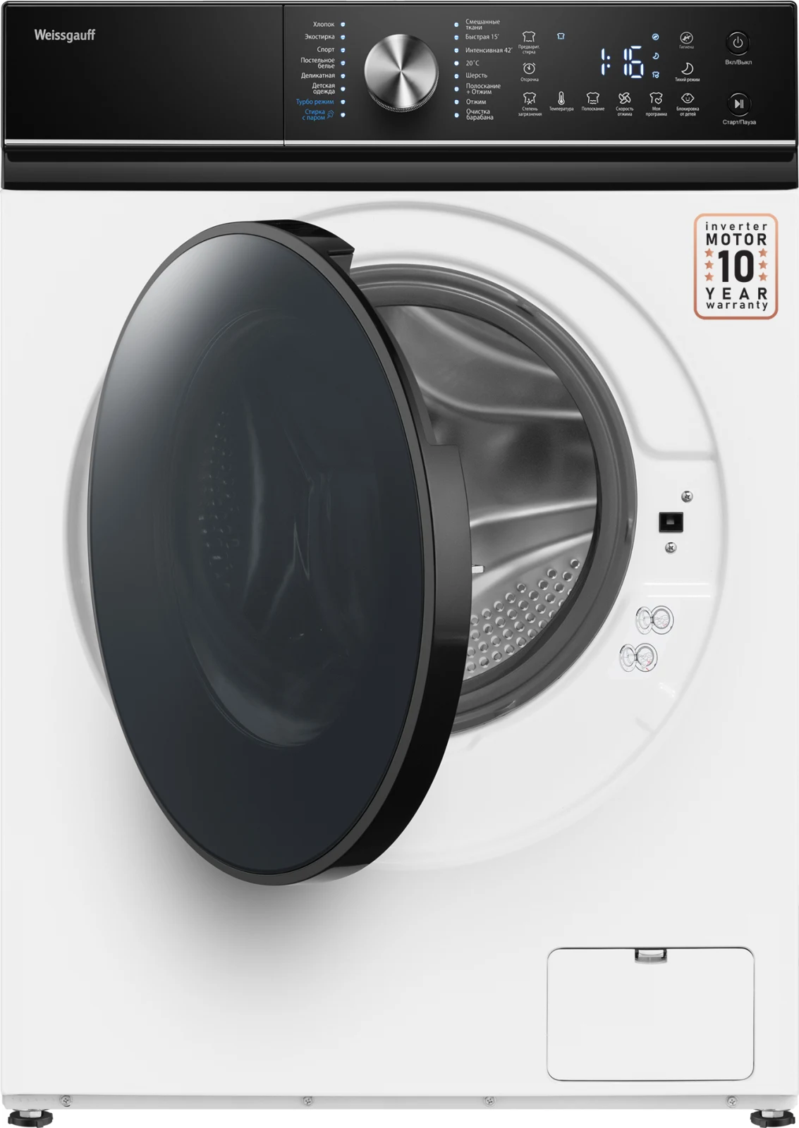 Стиральная машина Weissgauff WM 47147 DC Inverter Steam White — ракурс 12