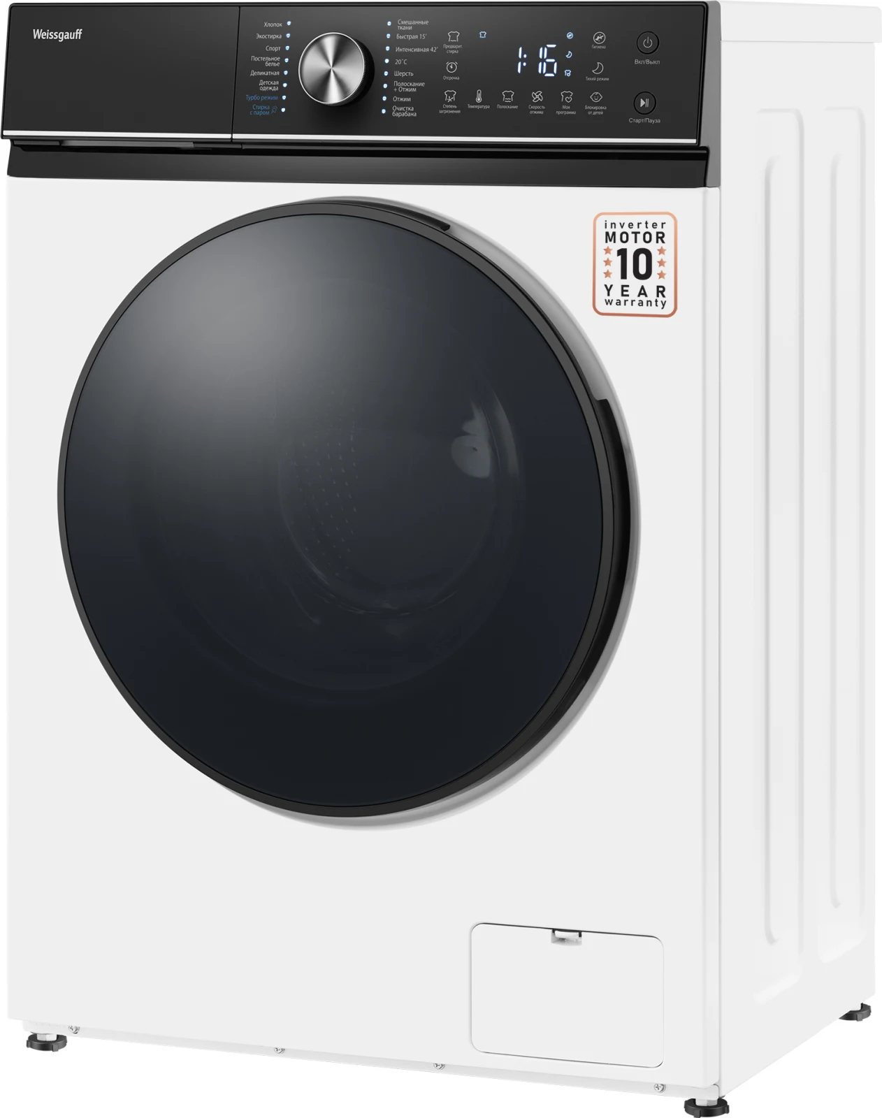 Стиральная машина Weissgauff WM 47147 DC Inverter Steam White — ракурс 5