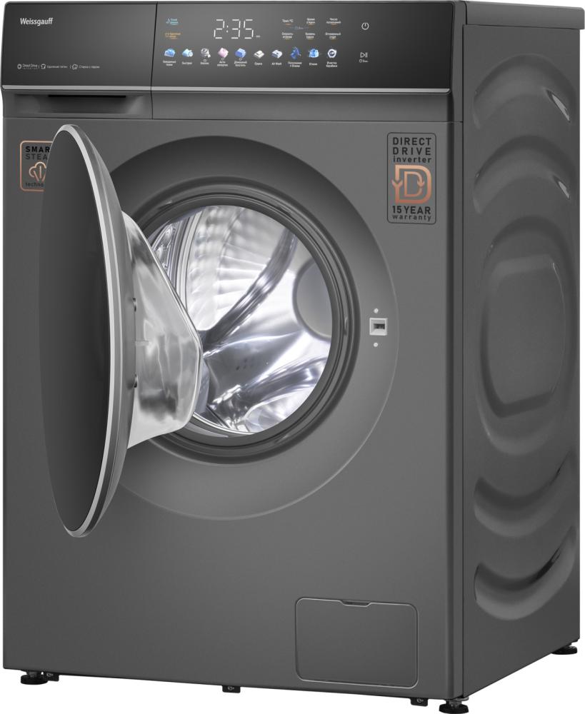 Стиральная машина Weissgauff WMD 62210 Direct Drive Touch Inverter Steam Grey — ракурс 6