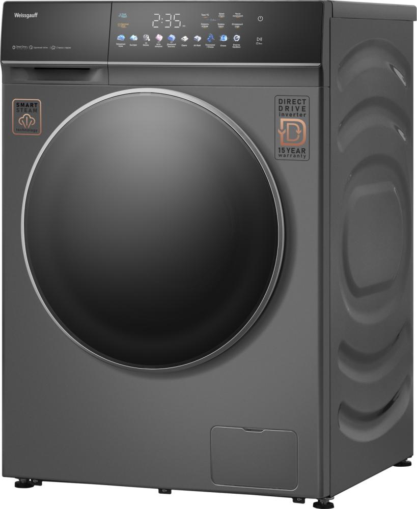 Стиральная машина Weissgauff WMD 62210 Direct Drive Touch Inverter Steam Grey — ракурс 5