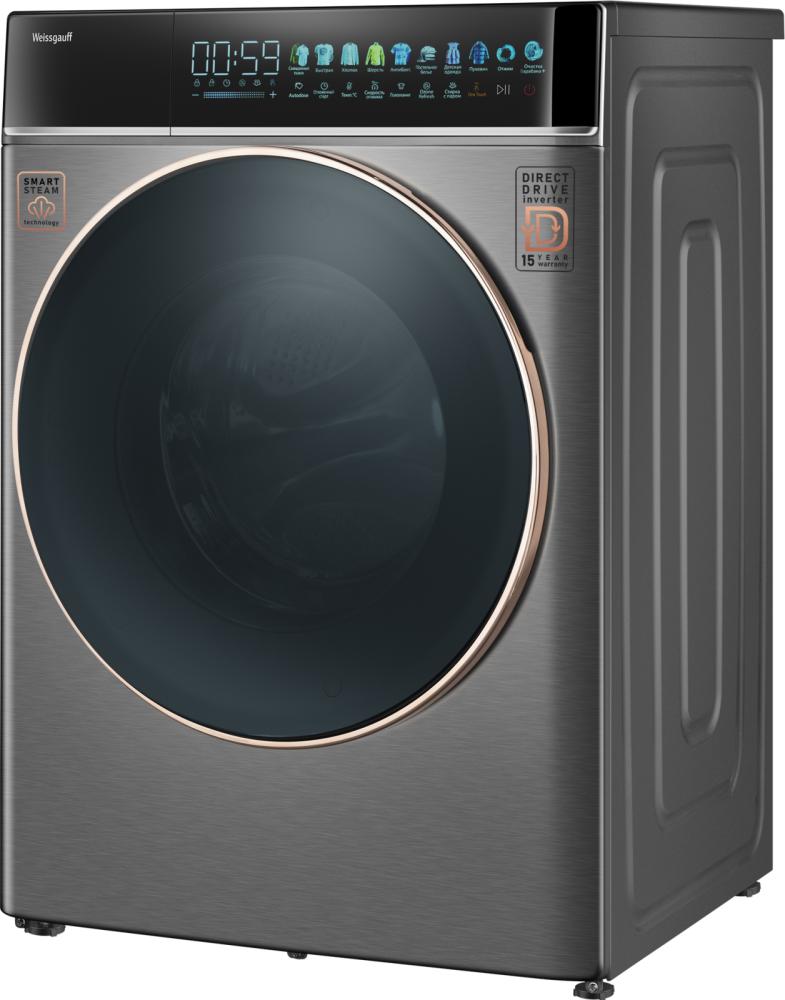 Стиральная машина Weissgauff WM 58411 Direct Drive Inverter Premium Steam Grey — ракурс 5