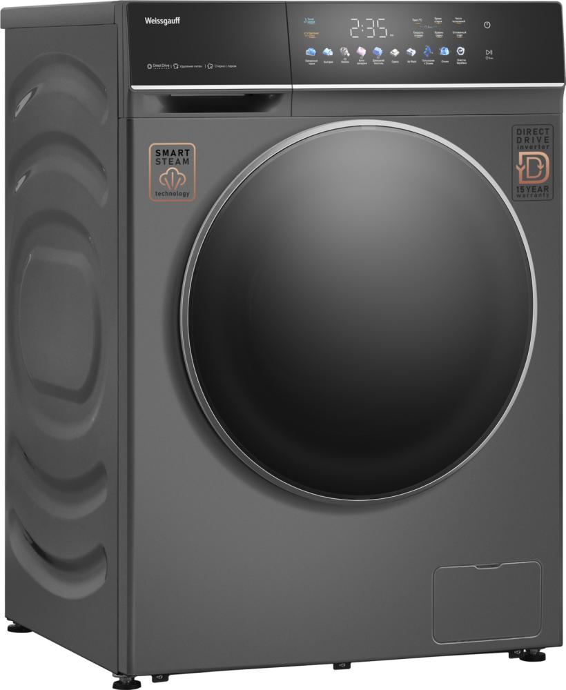 Стиральная машина Weissgauff WMD 62210 Direct Drive Touch Inverter Steam Grey — ракурс 4