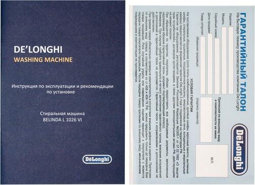 Стиральная машина Delonghi BELINDA L 1026 VI белый