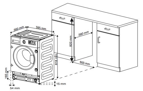 Встраиваемая стиральная машина Hotpoint BI WMHD 7282 V