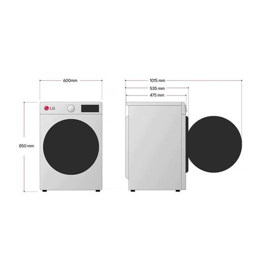 Стирально-сушильная машина LG F2V5GG2S серебристый