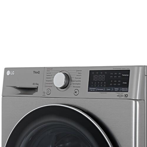 Стирально-сушильная машина LG F2V5GG2S серебристый — дополнительный ракурс